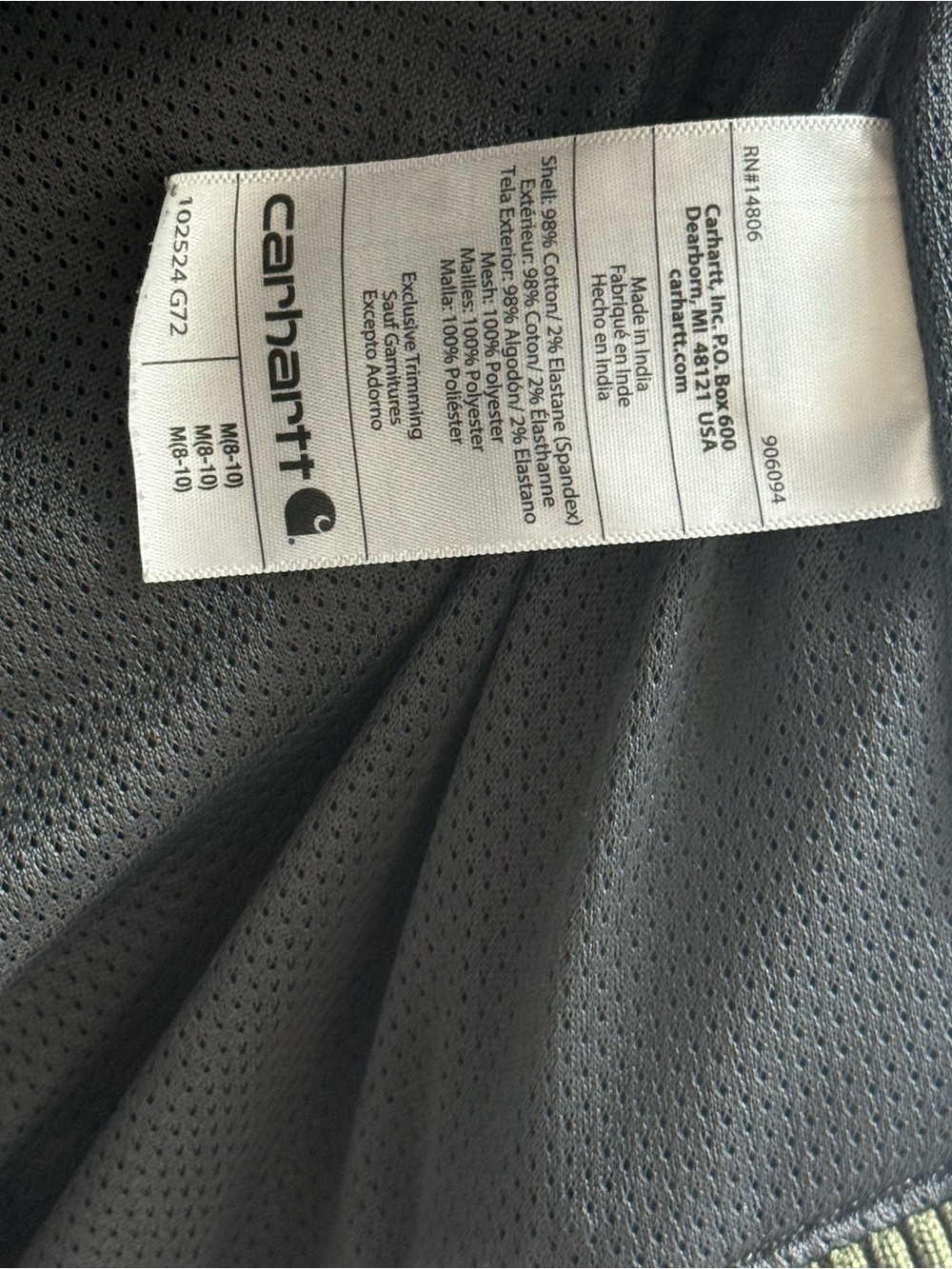 Women’s Carhartt Olive Green Canvas Bomber Jacket Size Medium - Picture 6 of 9